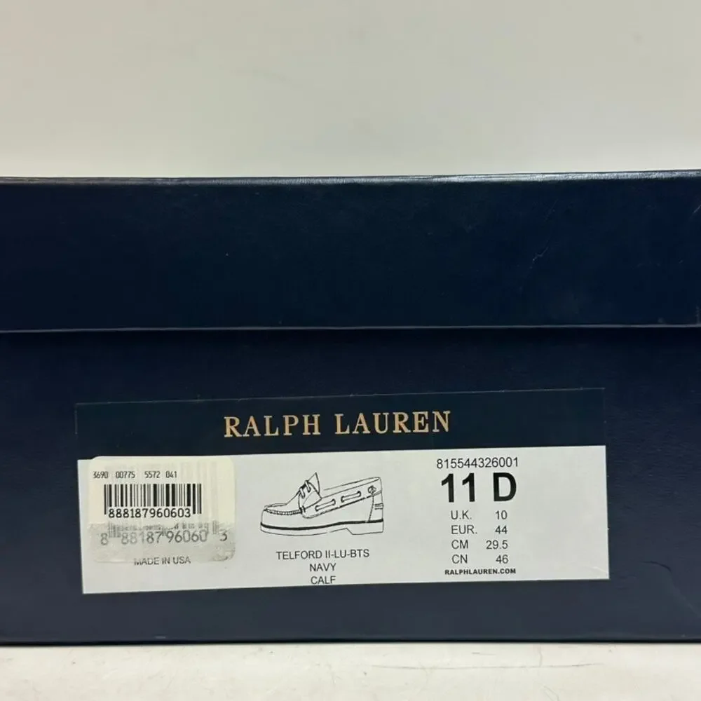 NIB Rancourt & Co. x Polo Ralph Lauren Telford Boat Shoe Blue NOS Maine USA 11 D